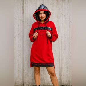 SIGNET | Sequin Hoodie Dress Streetwear